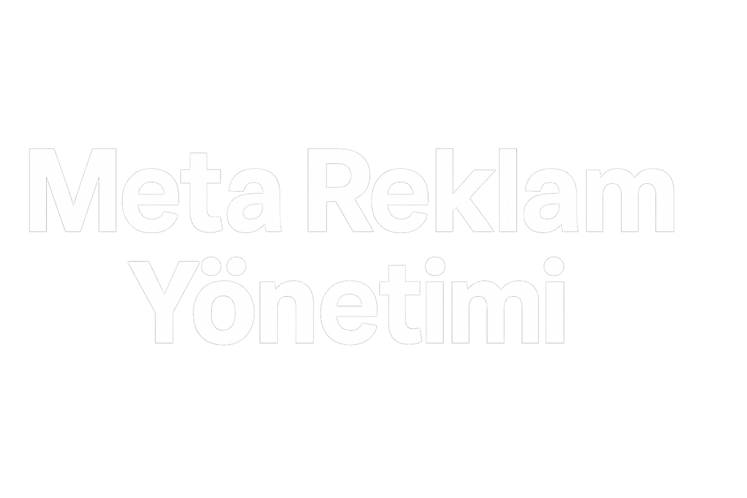 Meta Reklam Yönetimi" yazan bir görsel hazırla arha planı transparan olsun yazı rengi beyaz