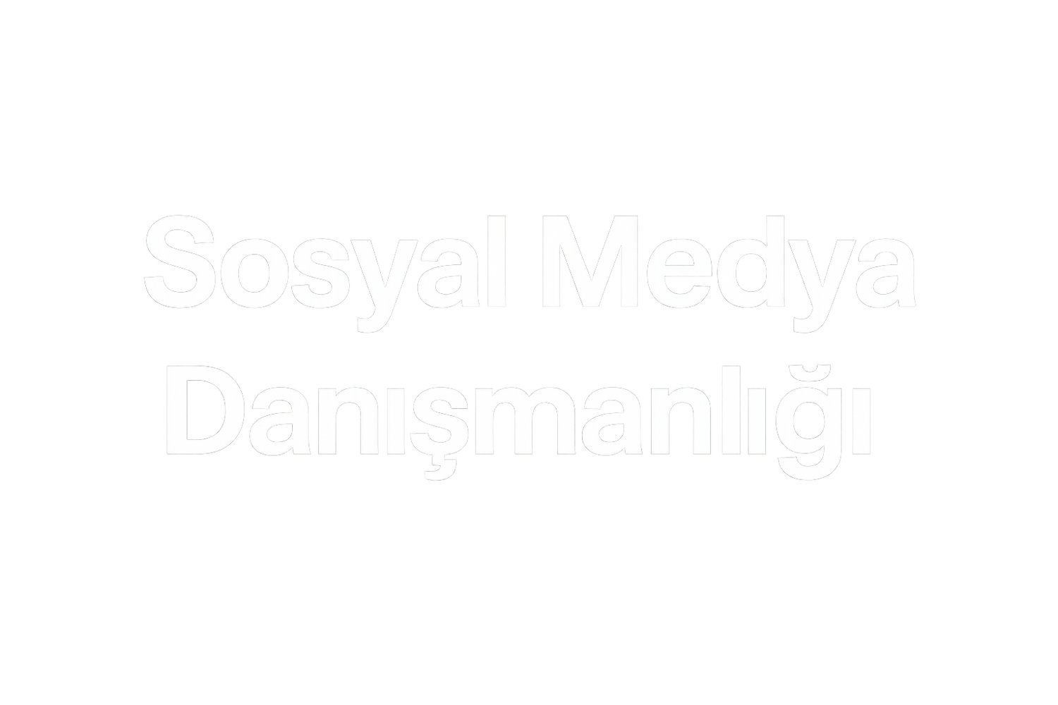 "Sosyal Medya Danışmanlığı" yazan bir görsel hazırla arka planı transparan olsun yazı beyaz olsun